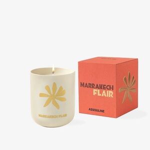 Assouline Cream and Coral Marrakech Flair Candle